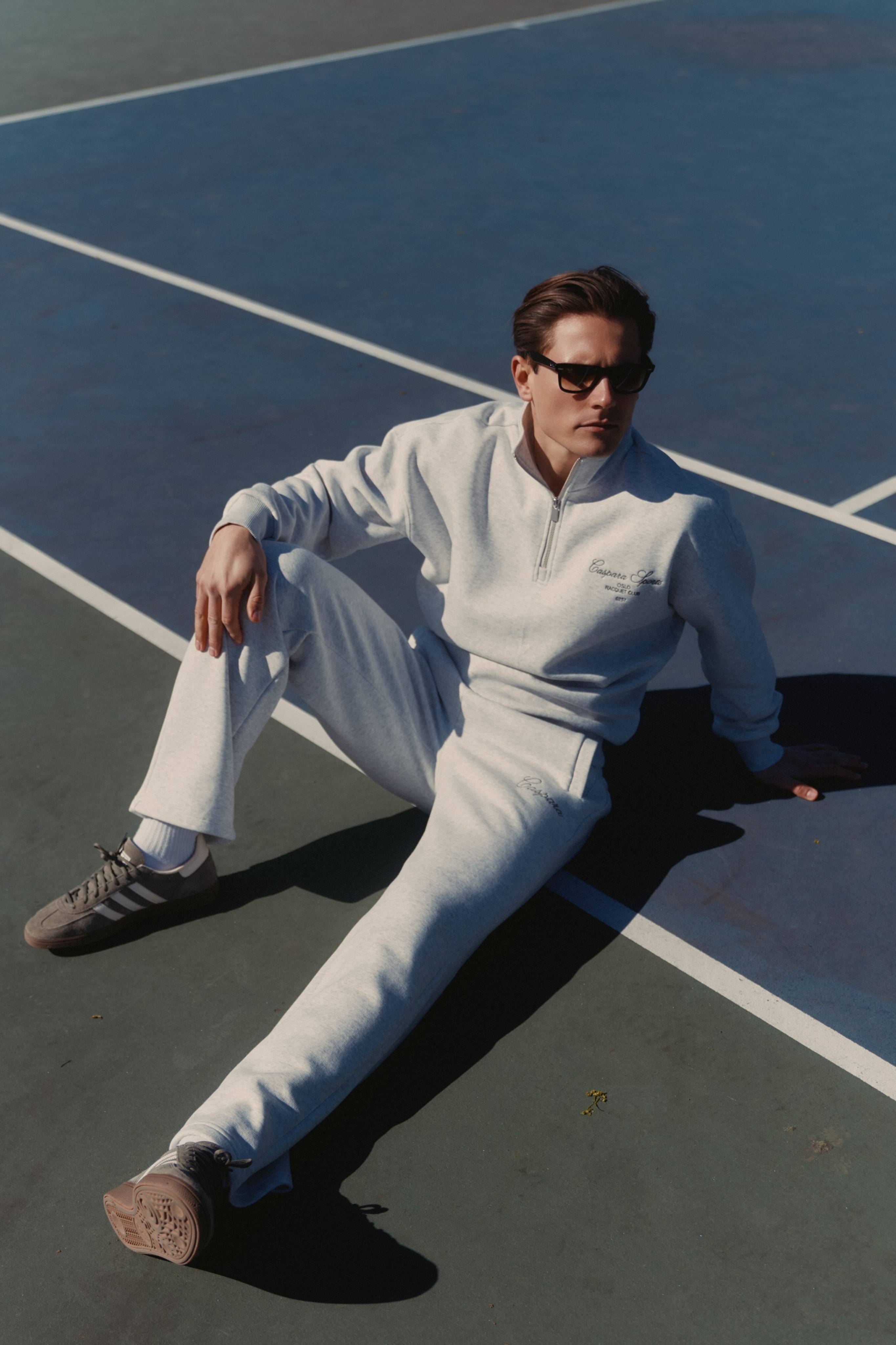 M. Raquet Club Half-Zip - Grey Melange